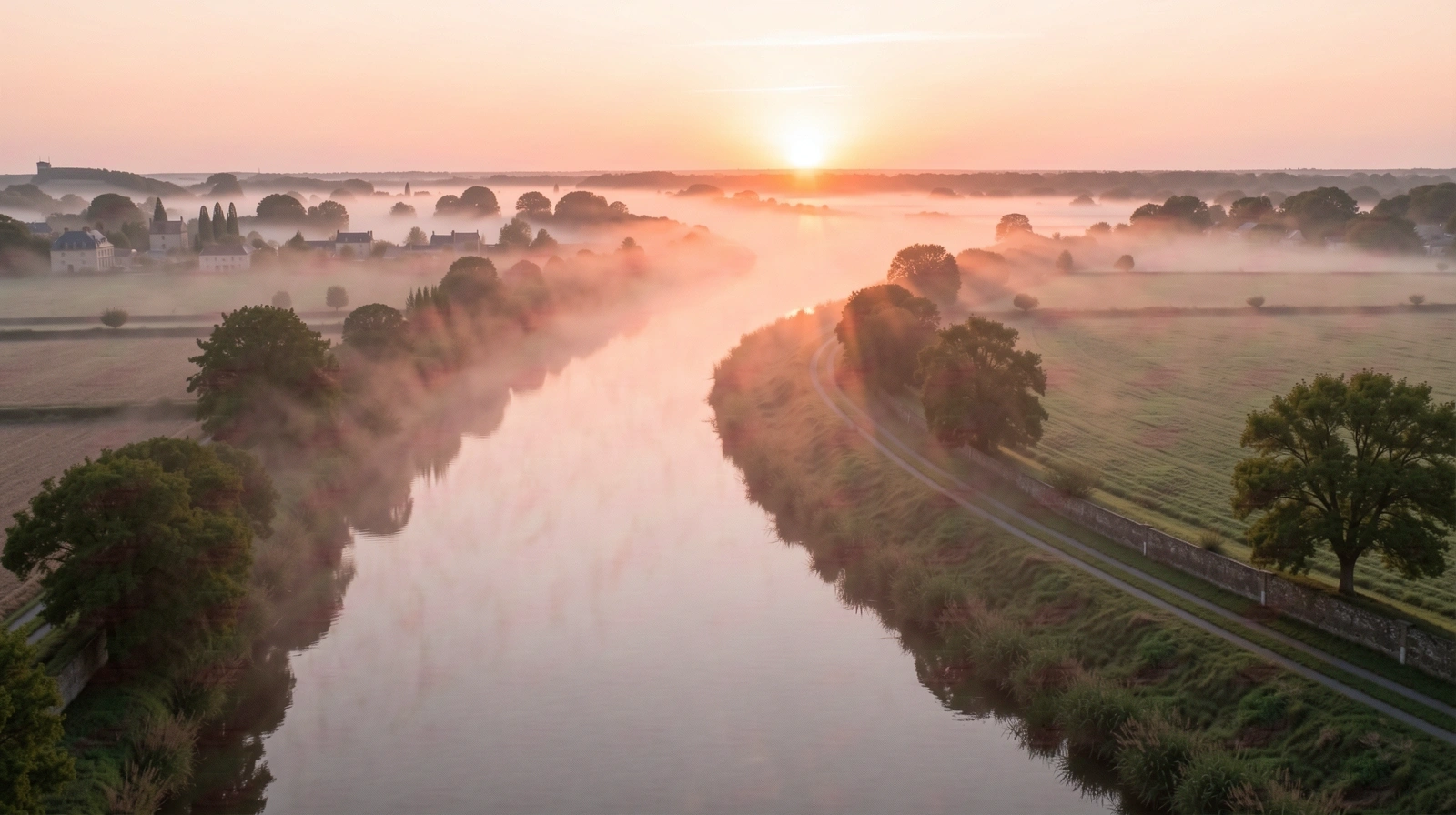 Brume matinale sur le fleuve